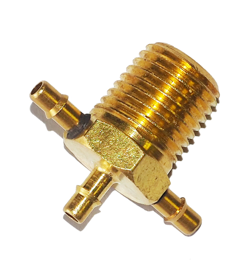 Miniature Tee Male Manifolds Hose Barb Brass